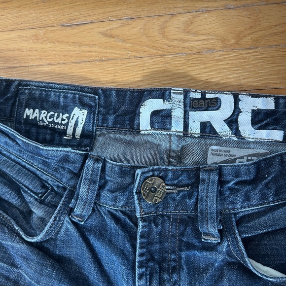 Dre Men's Straight Jeans in Deep Blue - Picture 3 of 4